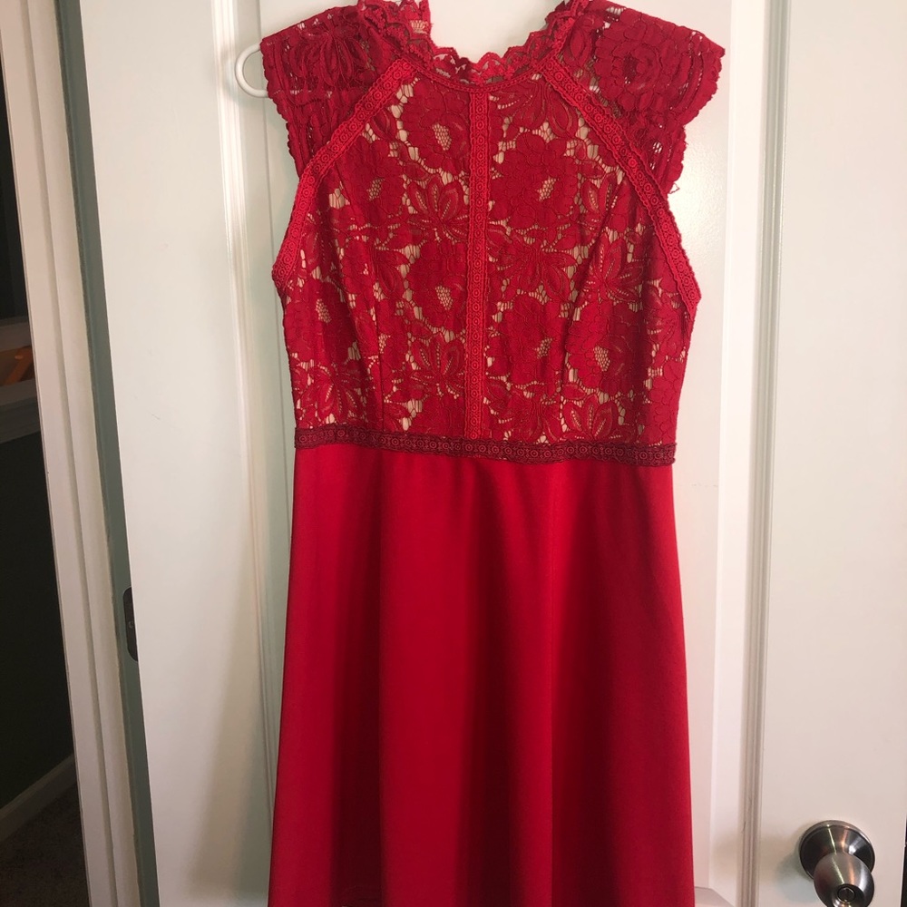 Lacy red dress